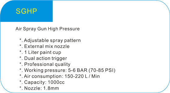 Air Spray Gun High Pressure